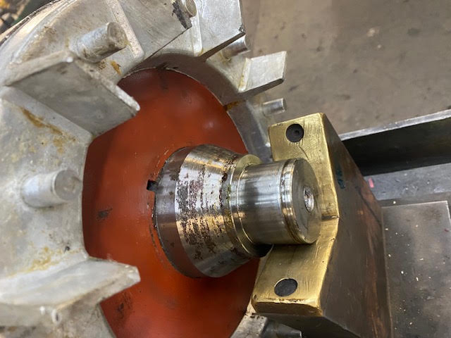 Motor services on the idle side of a motor by Powers Pumps